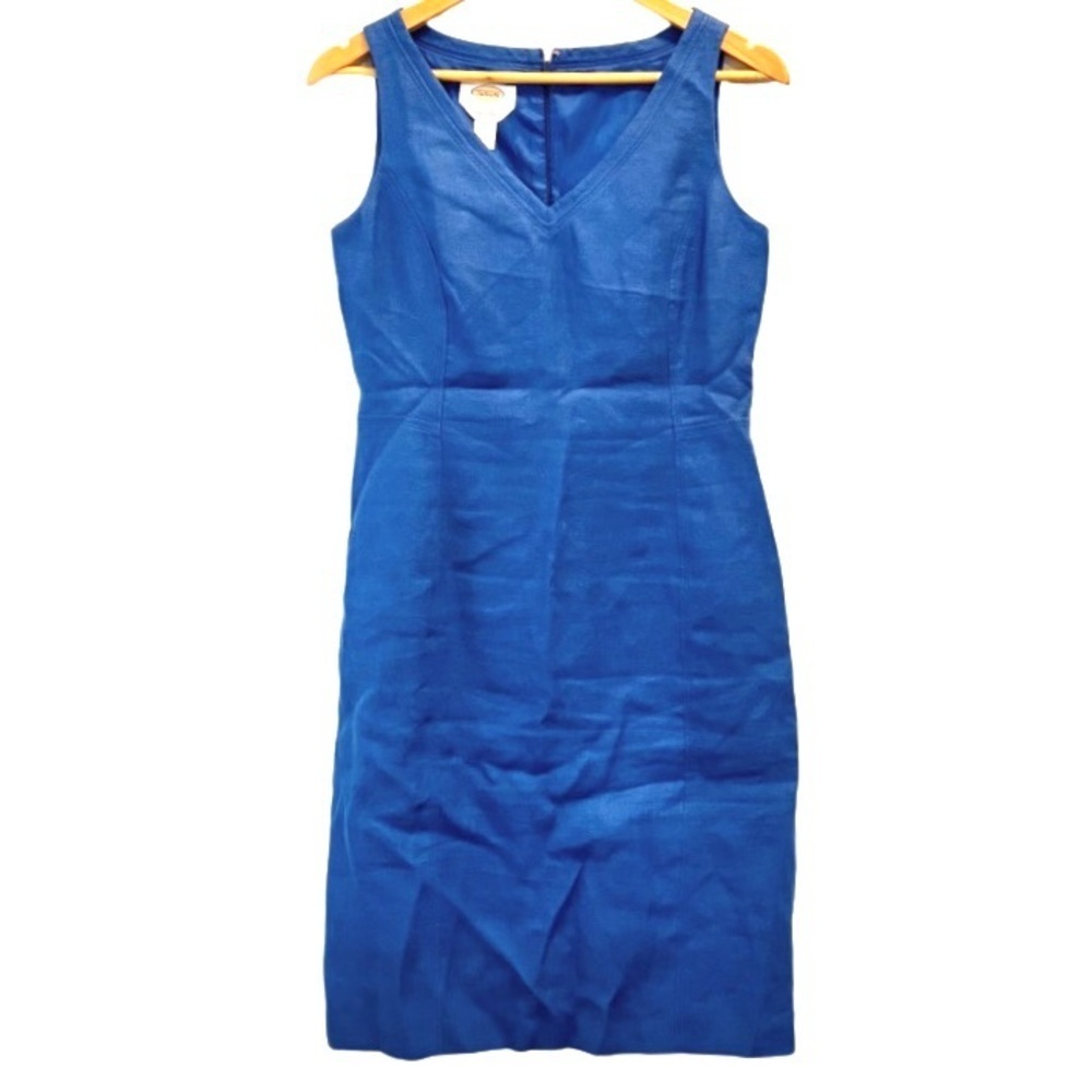 Talbots Irish Linen V-Neck Sheath Dress